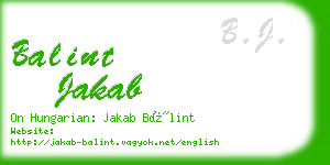 balint jakab business card